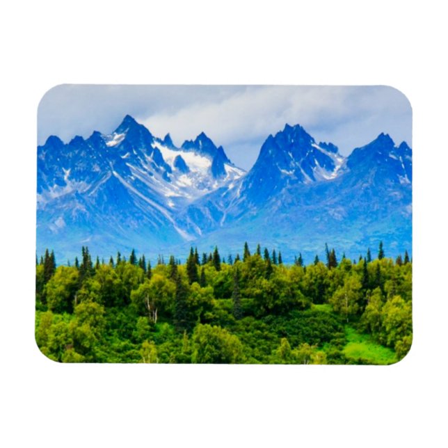 Majestic Alaska Mountains Magnet (Horizontal)