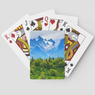 Majestic Alaska Mountains Spielkarten
