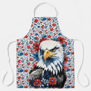 Majestic American Bald Eagle Floral Schürze