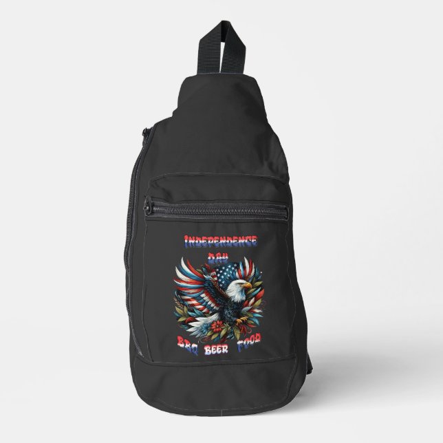 Majestic American Freedom Independence Day Crossbody Bag (Vorderseite)