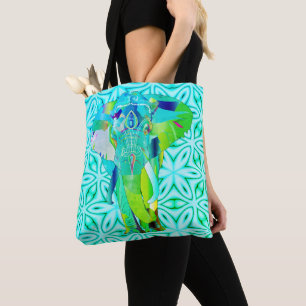 Majestic aquamarine Elefantensegel-Tasche Tasche