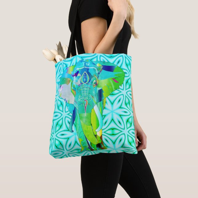 Majestic aquamarine Elefantensegel-Tasche Tasche (Von Nahem)