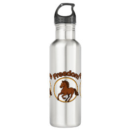 **Majestic Arabian Horse in the Golden Desert** Edelstahlflasche
