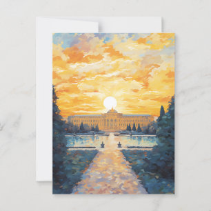 Majestic Austrian Palace at Sunset Postkarte