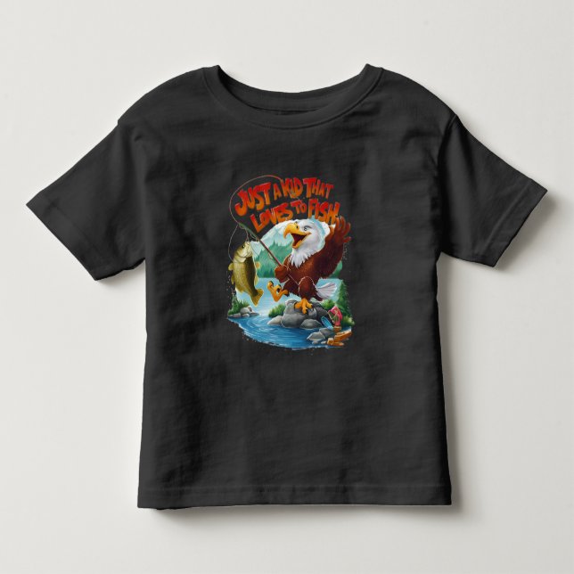 Majestic Bald Adler mit frischem Fisch auf Rocky P Kleinkind T-shirt (Vorderseite)