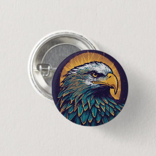 Majestic Bald Eagle Button