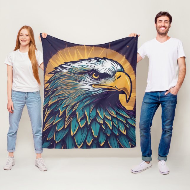 Majestic Bald Eagle Fleecedecke (Beispiel)