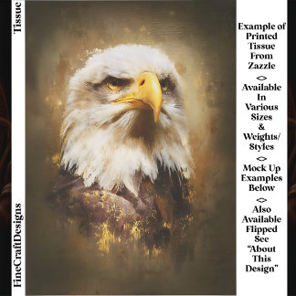 Majestic Bald Eagle, Ölstil Art EF5R Decoupage Seidenpapier