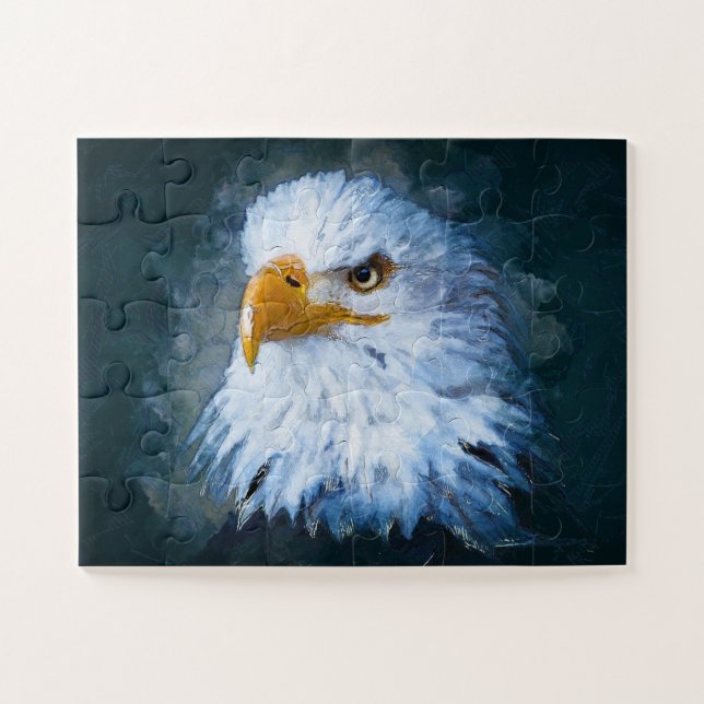 Majestic Bald Eagle Painting Oversified Pieces Jig (Horizontal)