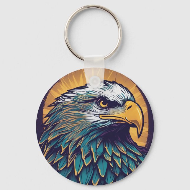 Majestic Bald Eagle Schlüsselanhänger (Vorderseite)