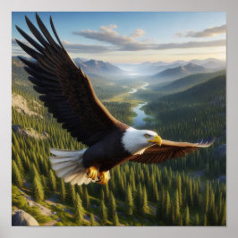 Majestic Bald Eagle: Ungezähmte Wildnis Poster