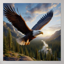 Majestic Bald Eagle: Ungezähmte Wildnis Poster