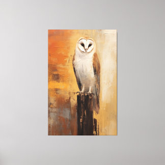 Majestic Barn Owl, ölgemalt Leinwanddruck