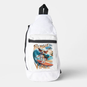 Majestic Beagle surfen im Riesenwald Crossbody Bag