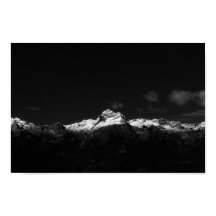 Majestic Berg Triglav in Schwarzweiß