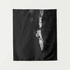 Majestic Berg Triglav in Schwarzweiß Wandteppich