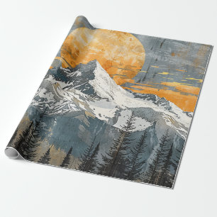 Majestic Berglandschaft - Rustikale Natur Geschenkpapier