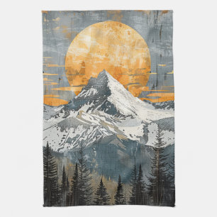 Majestic Berglandschaft - Rustikale Natur Geschirrtuch