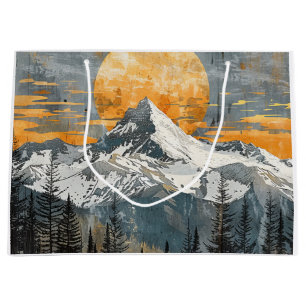 Majestic Berglandschaft - Rustikale Natur Große Geschenktüte