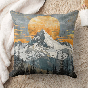 Majestic Berglandschaft - Rustikale Natur Kissen