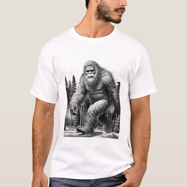 Majestic Bigfoot - Legendary Cryptid T-Shirt (Vorderseite)