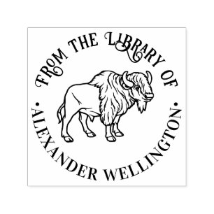 Majestic Bison Buffalo #6 Bibliotheksname Permastempel