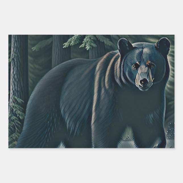 Majestic Black Bar aus dem Nordwald Geschenkpapier Set (Vorderseite)