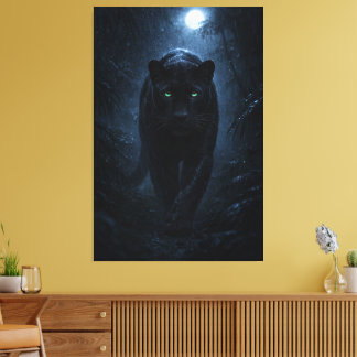 Majestic Black Panther – Silent Power in the Night Leinwanddruck