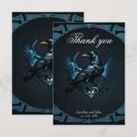 Majestic Black raven auf einem verzierten,