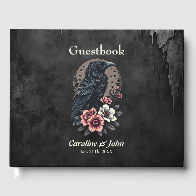 Majestic Black raven Gästebuch (Vorderseite)