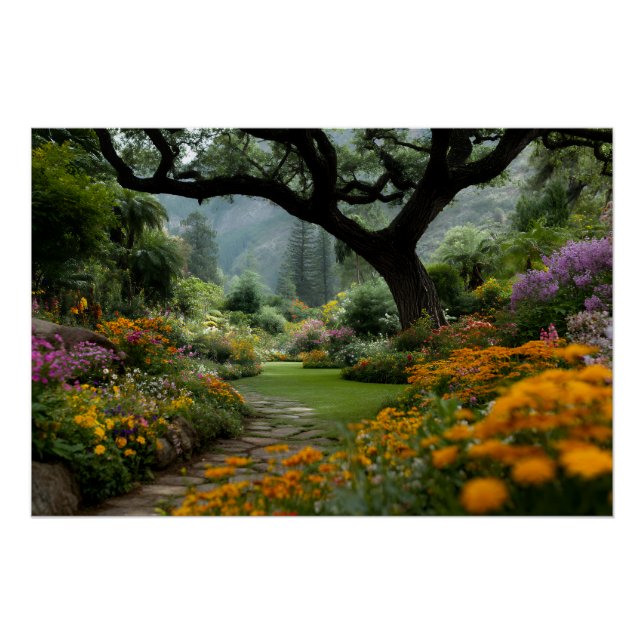 Majestic Blossom Canopy Garden Path Poster (Vorderseite)