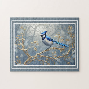 Majestic Blue Jay auf Gilded Branches