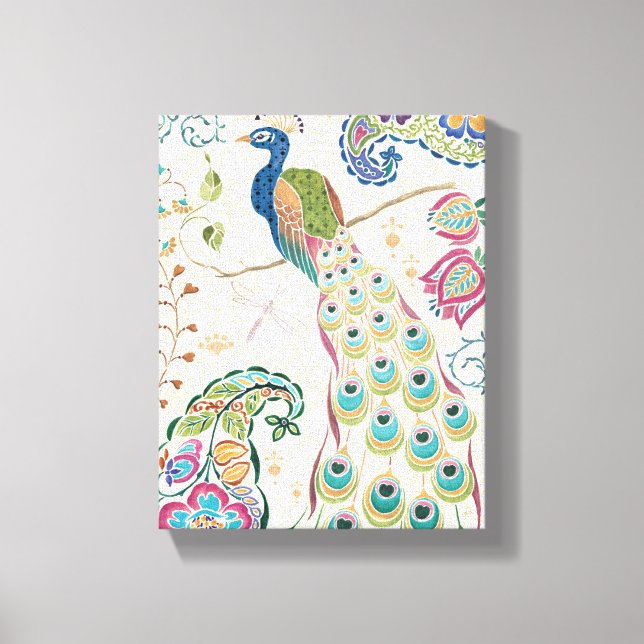 Majestic Blue Peacock Leinwanddruck (Vorderseite)