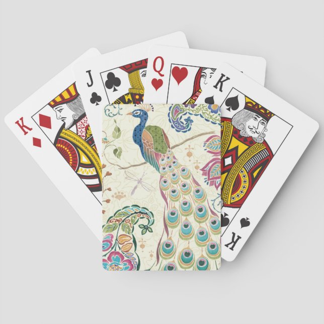 Majestic Blue Peacock Spielkarten (Rückseite)