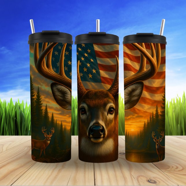 Majestic Buck, American Sunset Thermosbecher (Von Creator hochgeladen)