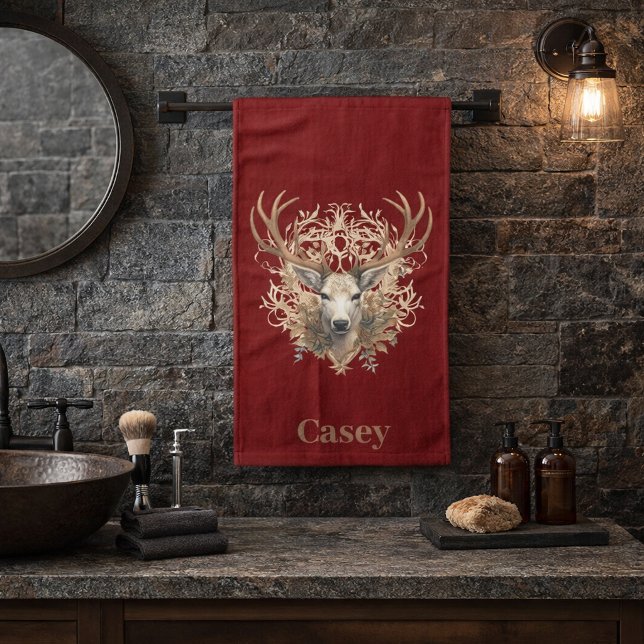 Majestic Buck - Individuelle Name Badhandtuch Set (Von Creator hochgeladen)