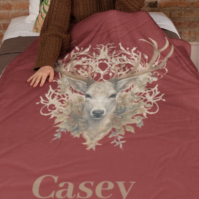 Majestic Buck - Individuelle Name Fleecedecke (Von Creator hochgeladen)