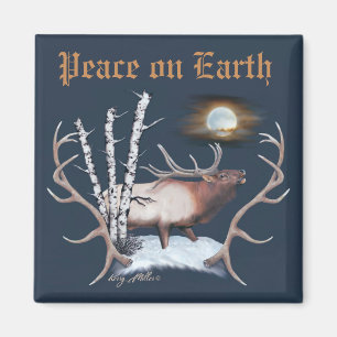 Majestic Bull Elk Magnet