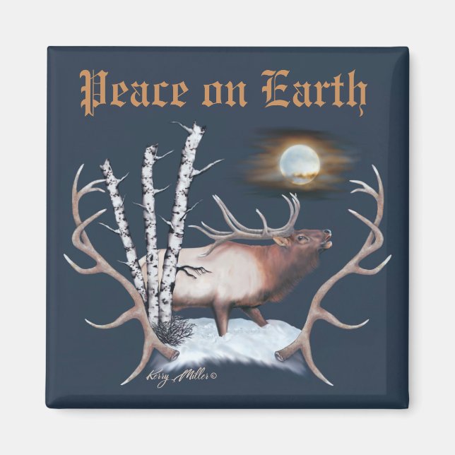 Majestic Bull Elk Magnet (Vorne)