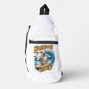 Majestic Bulldog Surfer Crossbody Bag