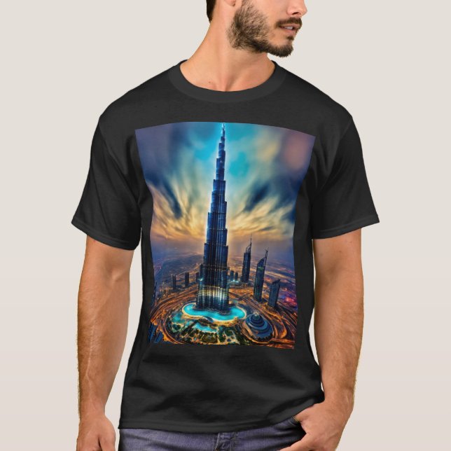 Majestic Burj Khalifa - Design für hellfarbene T - T-Shirt (Vorderseite)