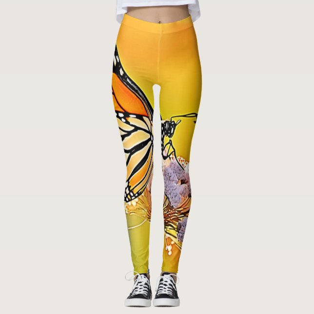 Majestic Butterfly Nahes Design Leggings (Vorderseite)