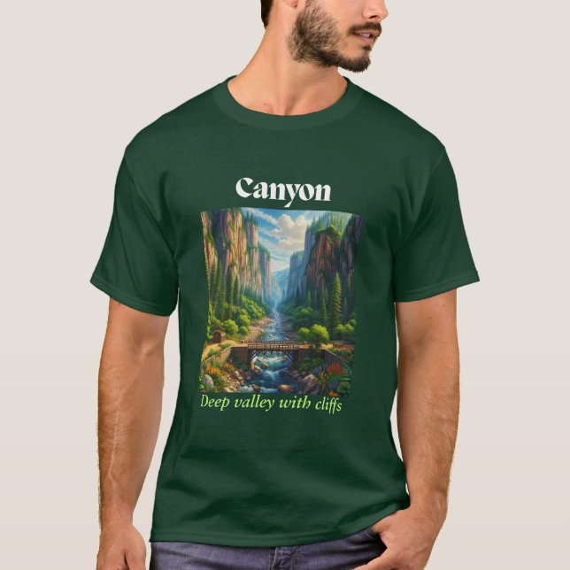 Majestic Canyon Valley Landschaft - Natur Lover T-Shirt (Vorderseite)
