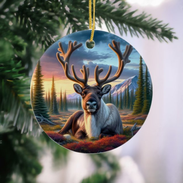Majestic Caribou Keepsake Keramik Ornament (Von Creator hochgeladen)