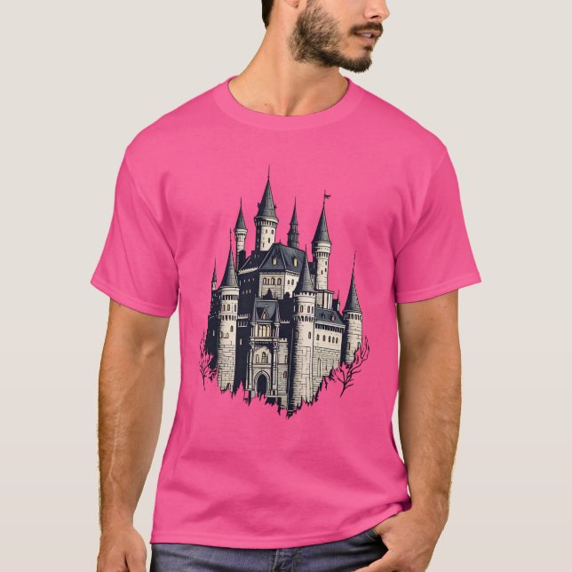 Majestic Castle Silhouette - Zeitlose Messe T-Shirt (Vorderseite)