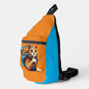 Majestic Cat Silhouette mit Shhh Niemand kümmert s Crossbody Bag