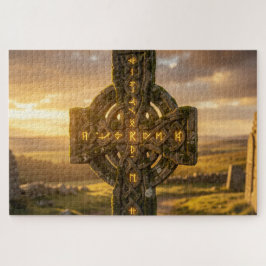 Majestic Celtic Stone Cross Jigsaw Puzzle