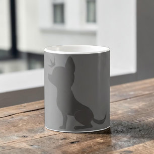 Majestic Chihuahua auf Stone Gray Kaffeetasse