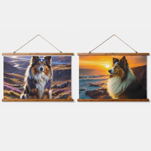 ✨ "Majestic Collie Dreams : Tapisseries en bois de (Double)