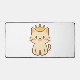 Majestic Cudly Cat mit einer Krone Schreibtischunterlage
